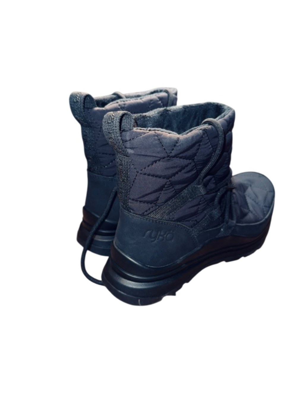 Women's Ryka Black Quilted Winter Short Boots US 6.5 - Picture 5 of 7